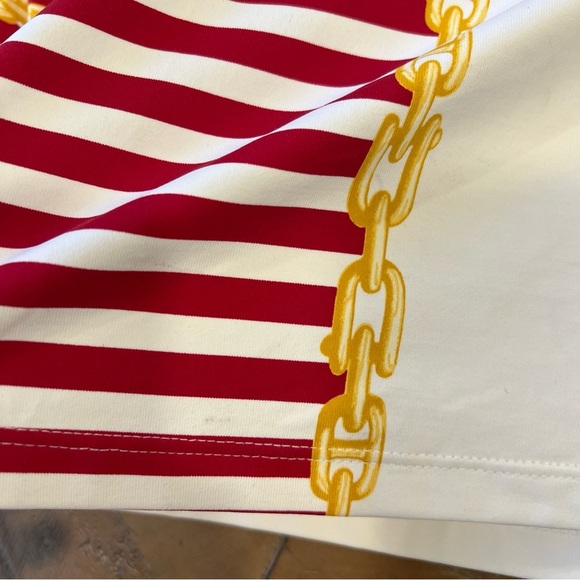 j.mclaughlin Sophia Sheath Dress XL Nautical Chain Preppy Red And White NWT - Picture 7 of 12